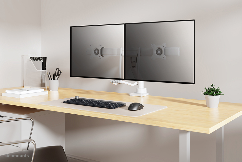 Neomounts DS75-450WH2 Monitorarm 17-32" - Gasfeder - Topfix - 180°-Stopp